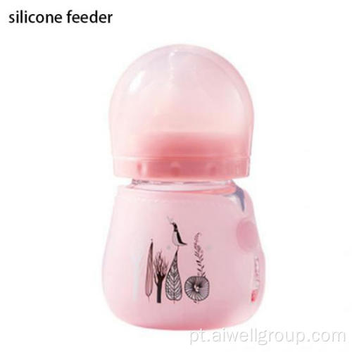 Leite bebê infantil alimentador de silicone de sucção natural